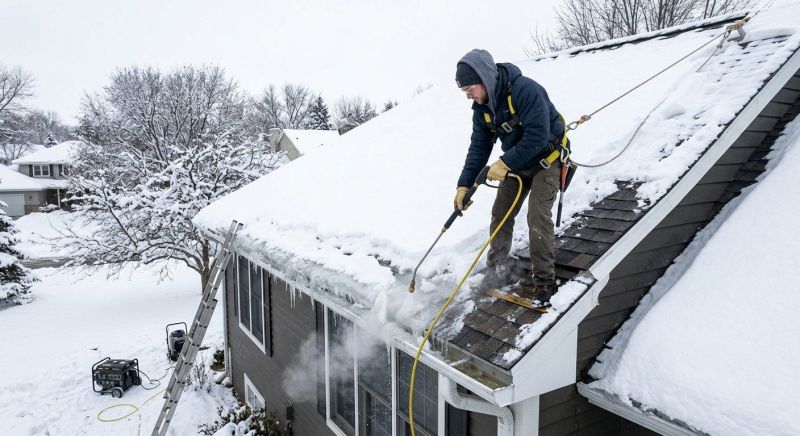 Roof Ice Dam Removal in Oklahoma City, OK